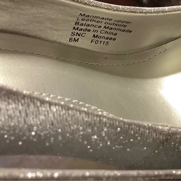 Silver Evening Shoes 6M - Picture 5 of 10